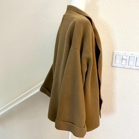 Maeve Anthropologie Structured Thick Shawl Coat w/ Bell Sleeves one sz excellent - Picture 4 of 6